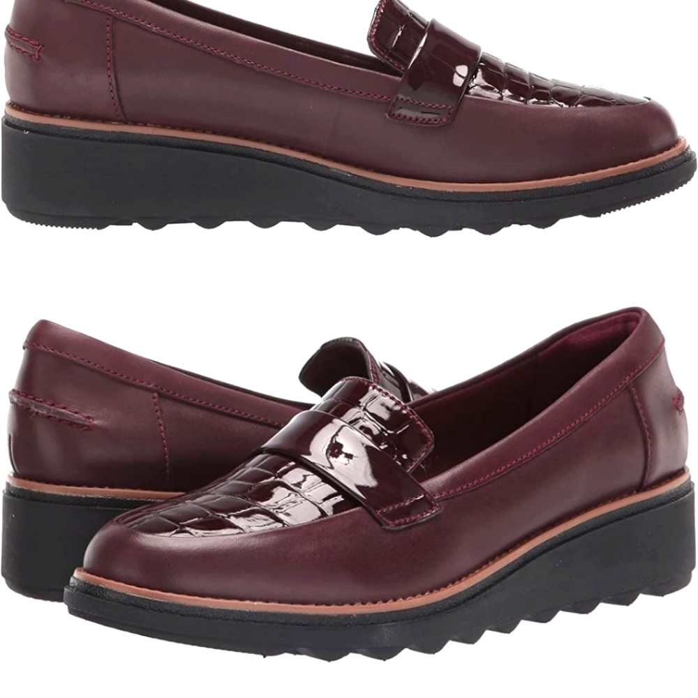 Women's Collection by Clarks  sharon Gracie, color Burgandy size 8.